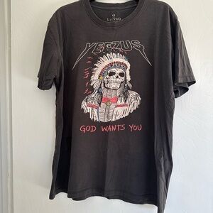 Yeezus Black Graphic Short Sleeve Tee - 'God Wants You'